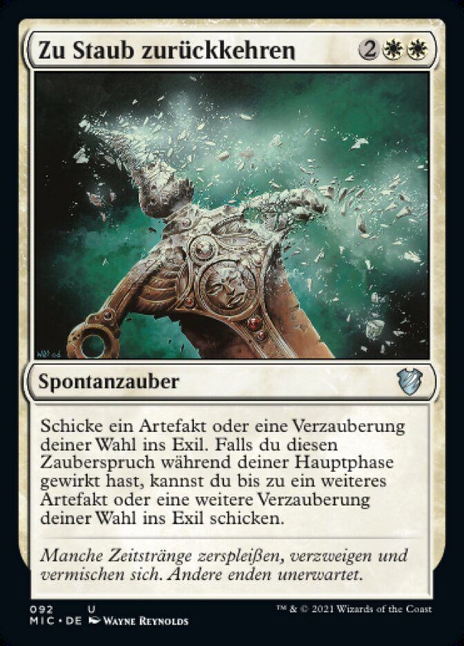 Zu Staub zurückkehren