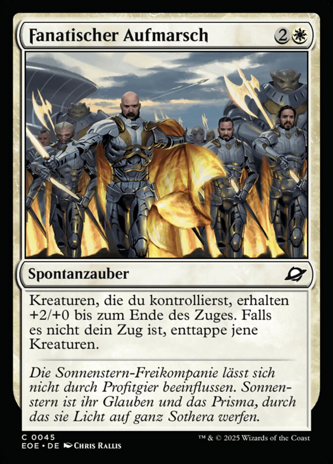 Fanatischer Aufmarsch