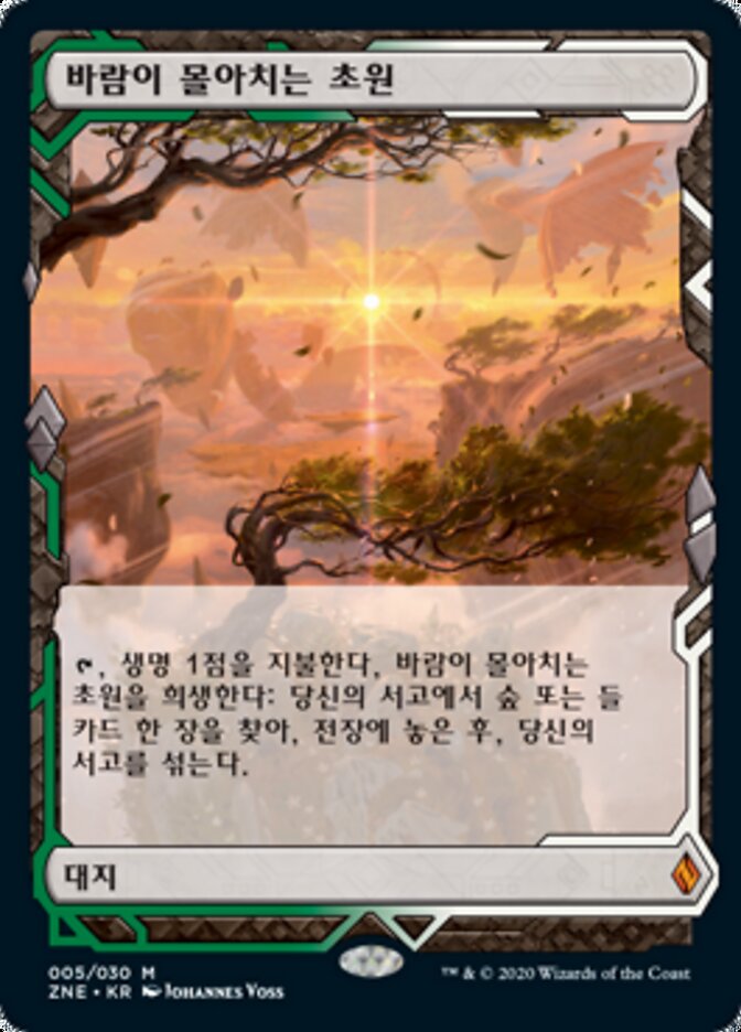 바람이 몰아치는 초원