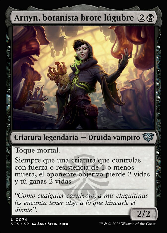Arnyn, botanista brote lúgubre