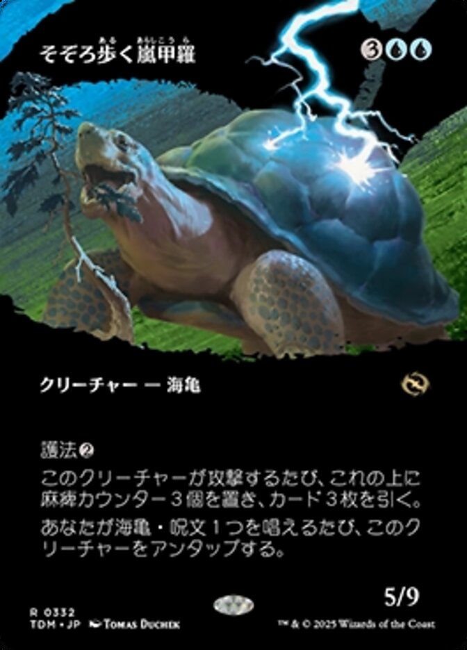 そぞろ歩く嵐甲羅