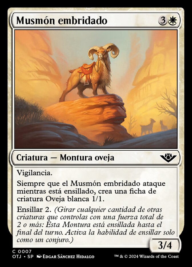 Musmón embridado