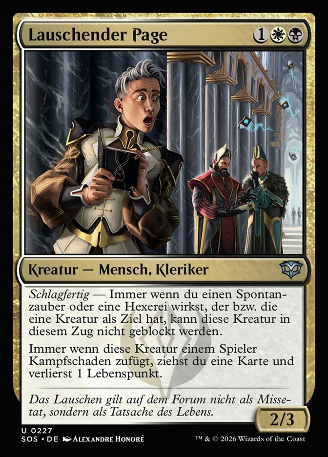 Lauschender Page