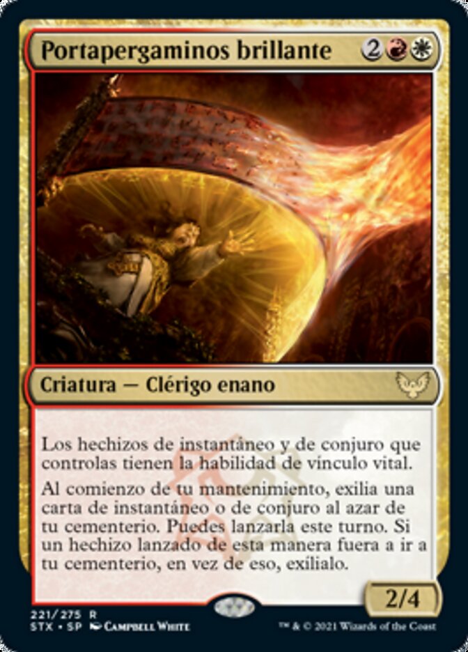 Portapergaminos brillante
