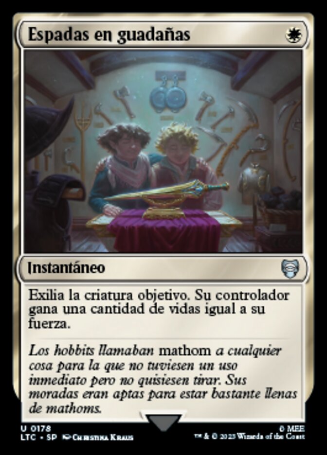 Espadas en guadañas