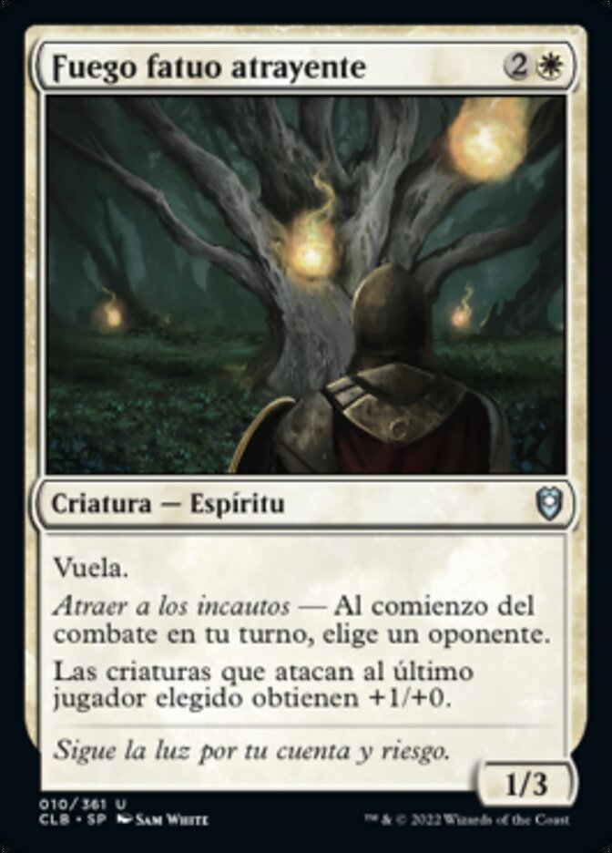 Fuego fatuo atrayente
