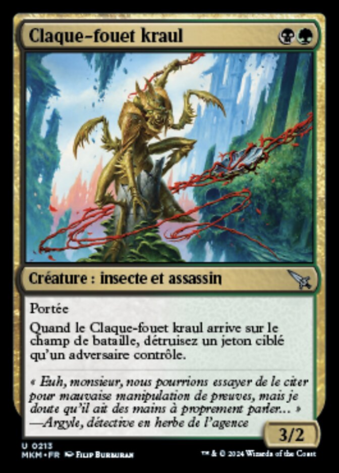 Claque-fouet kraul