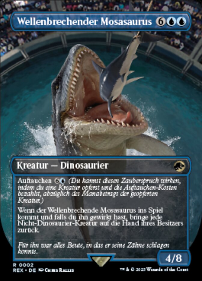 Wellenbrechender Mosasaurus