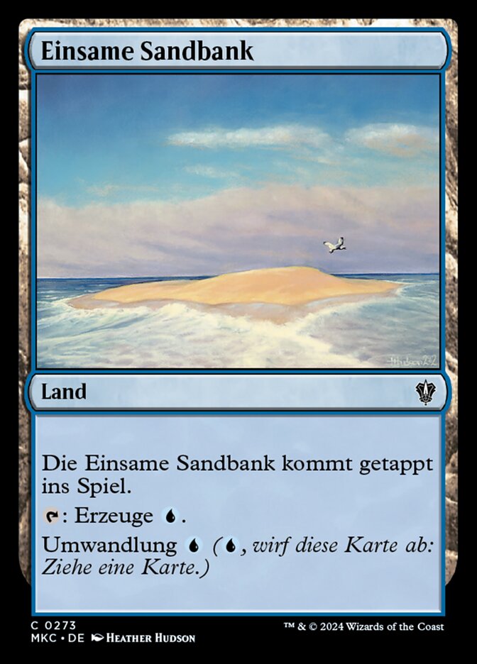 Einsame Sandbank