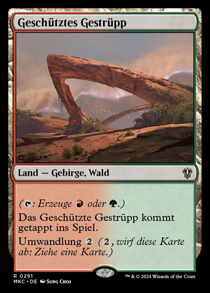 Geschütztes Gestrüpp