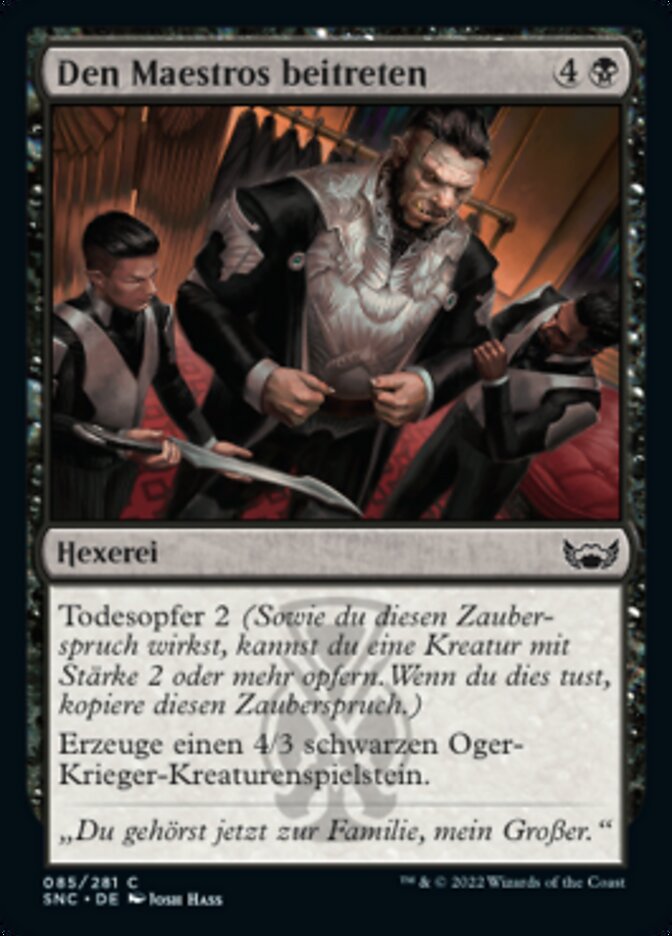 Den Maestros beitreten