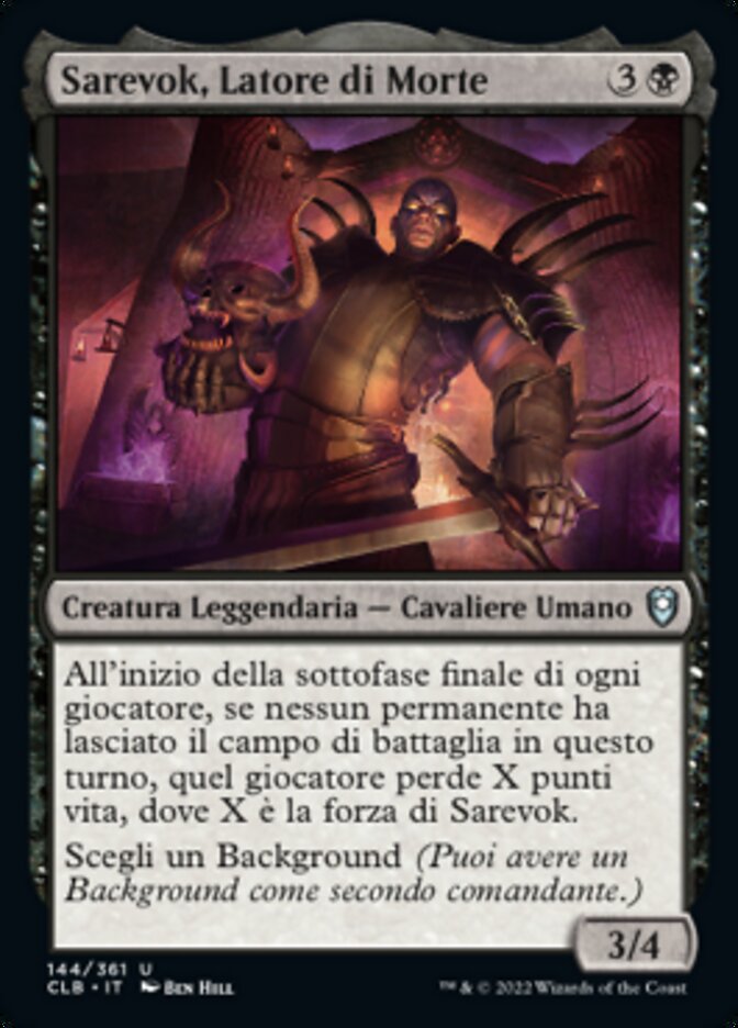 Sarevok, Latore di Morte
