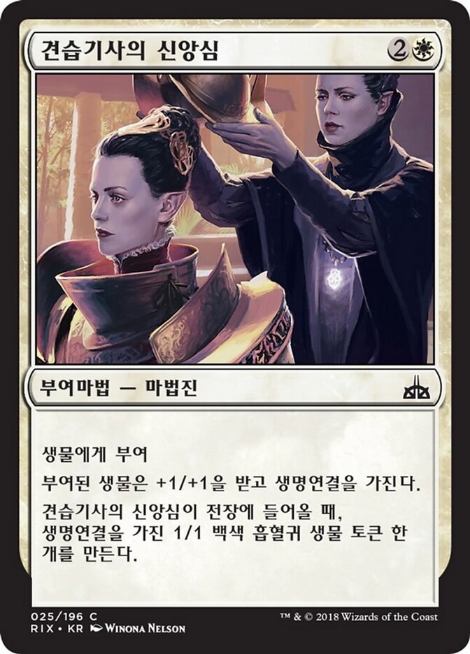 견습기사의 신앙심
