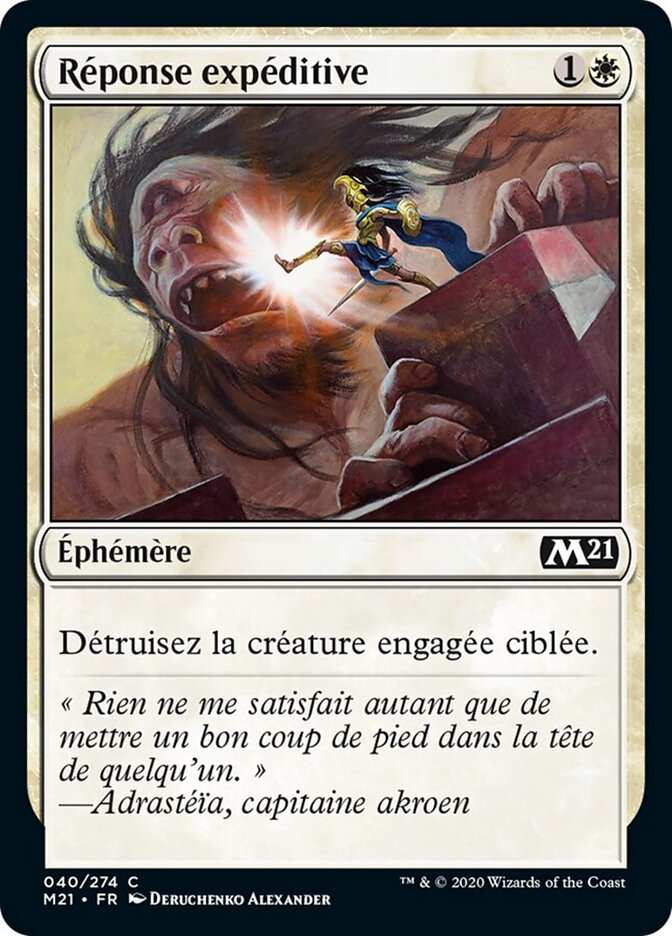Réponse expéditive