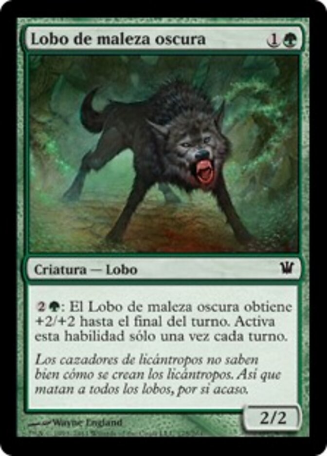 Lobo de maleza oscura