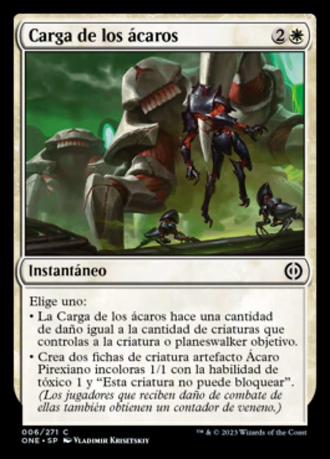 Carga de los ácaros