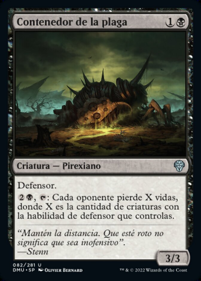 Contenedor de la plaga