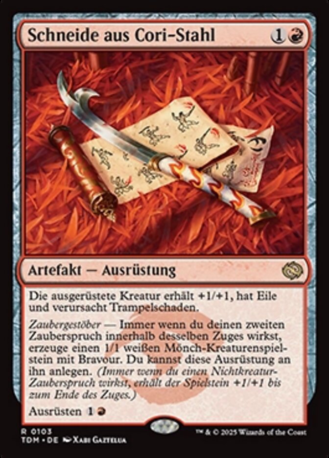 Schneide aus Cori-Stahl