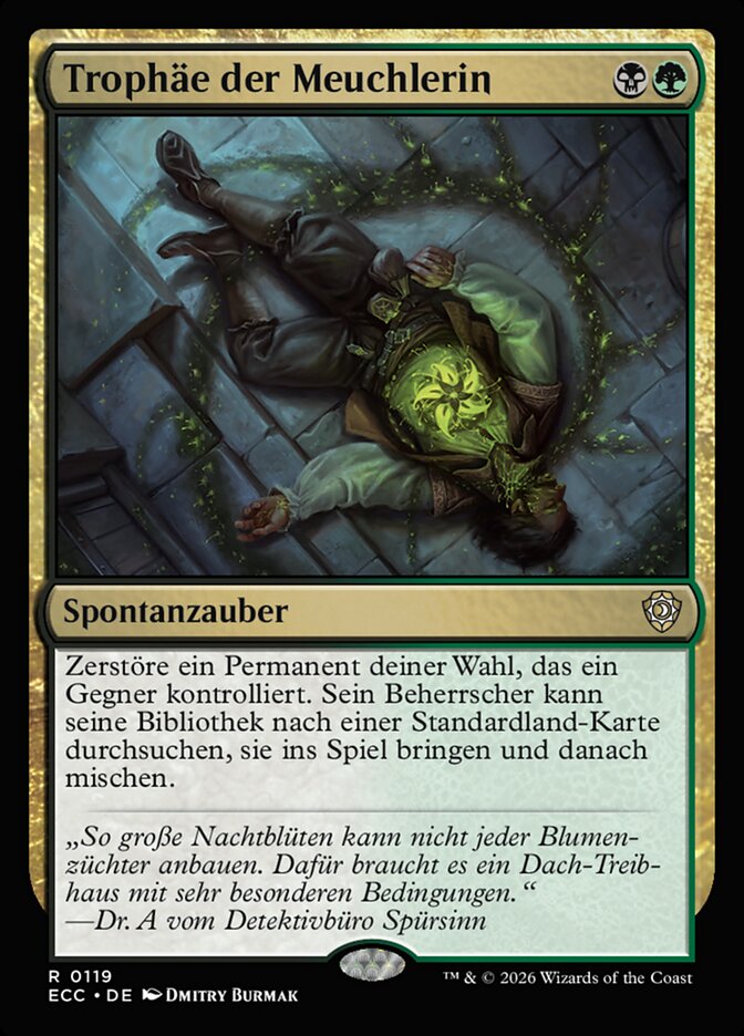 Trophäe der Meuchlerin