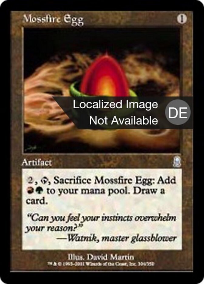 Moosfeuer-Ei