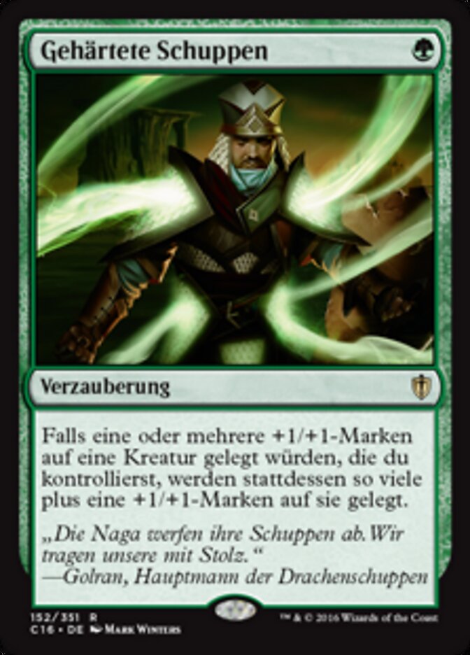 Gehärtete Schuppen
