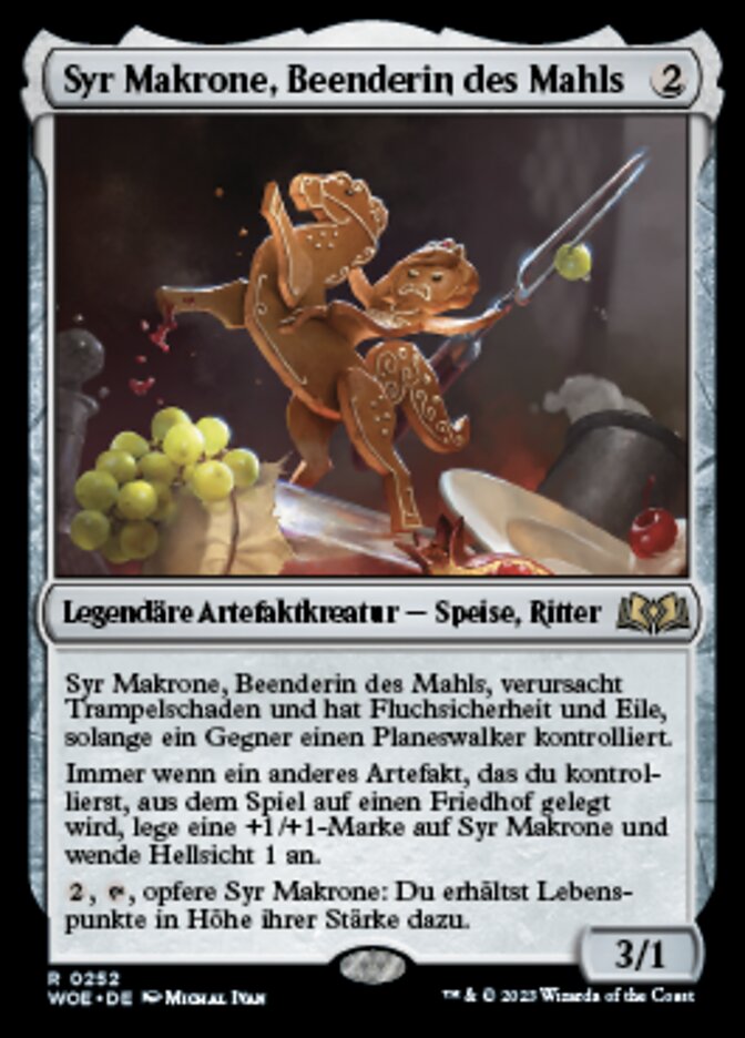 Syr Makrone, Beenderin des Mahls