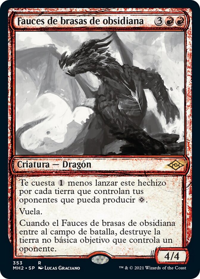 Fauces de brasas de obsidiana