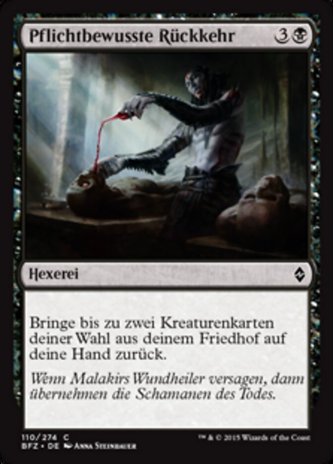 Pflichtbewusste Rückkehr