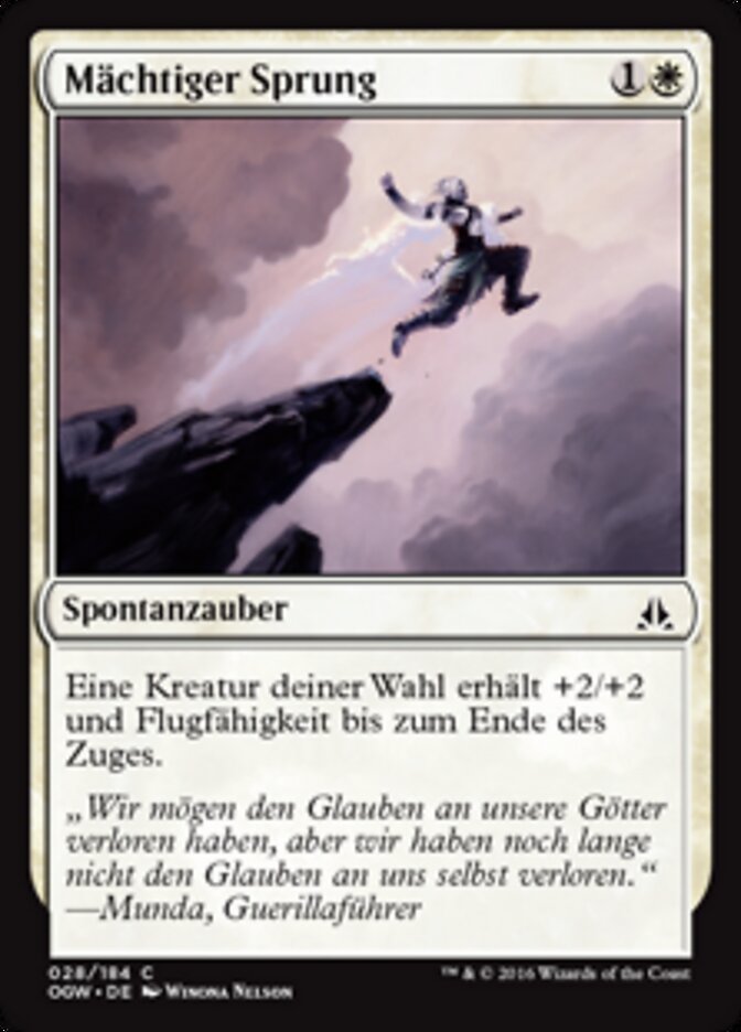 Mächtiger Sprung