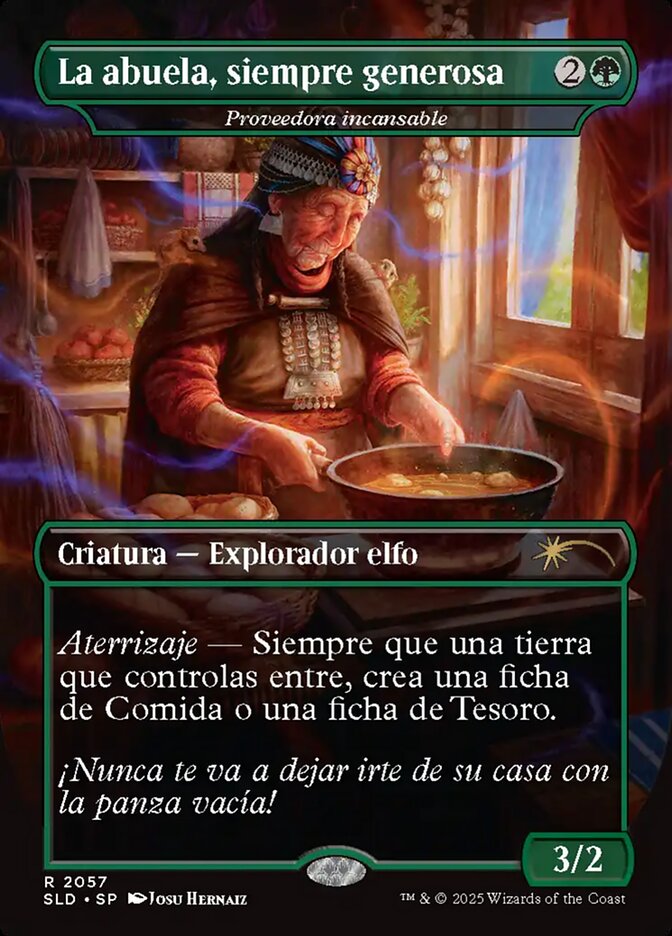 La abuela, siempre generosa