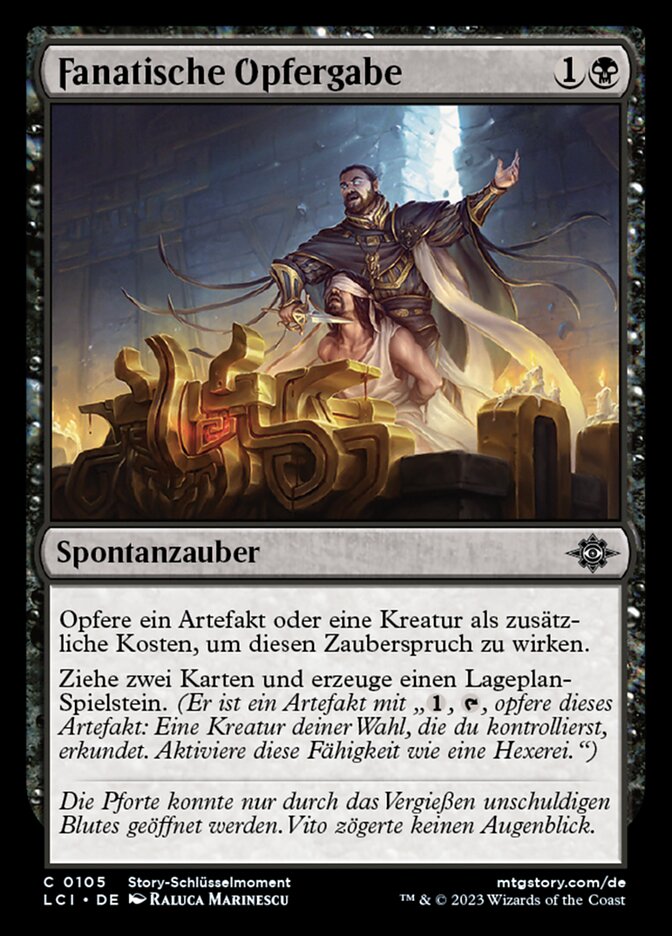 Fanatische Opfergabe