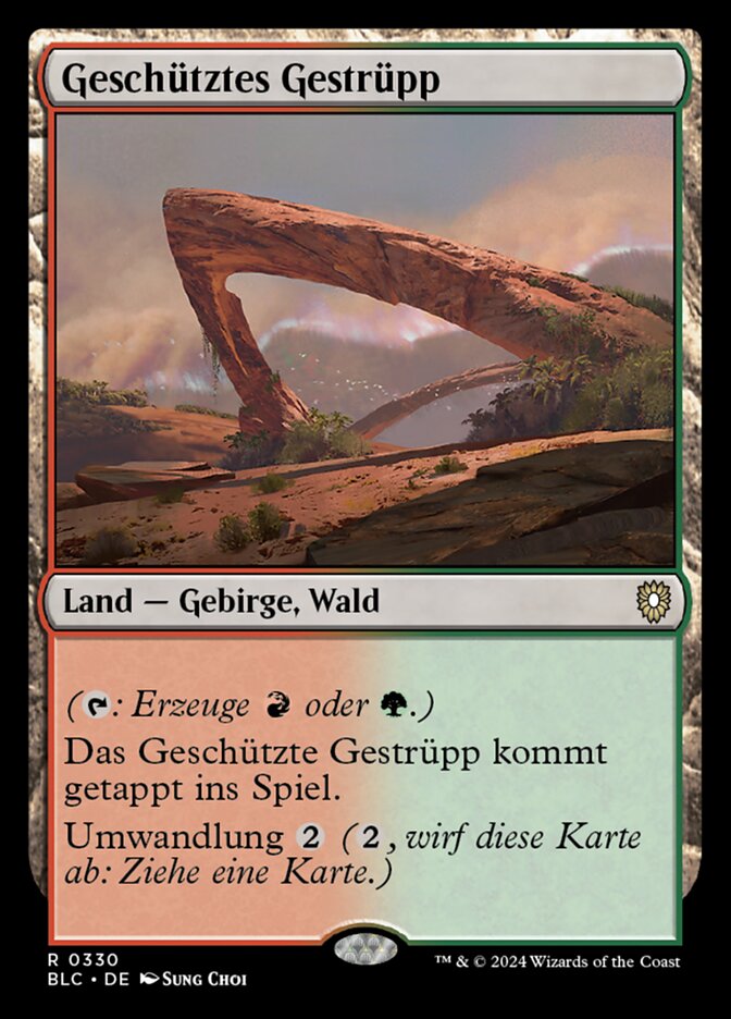 Geschütztes Gestrüpp