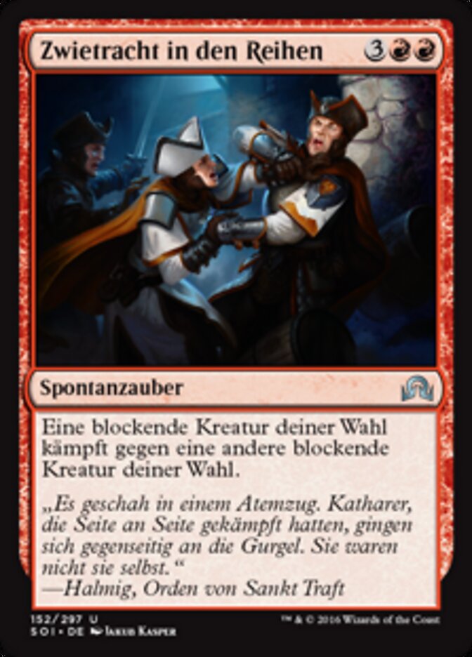 Zwietracht in den Reihen