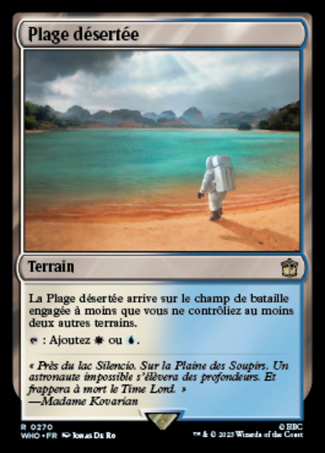 Plage désertée