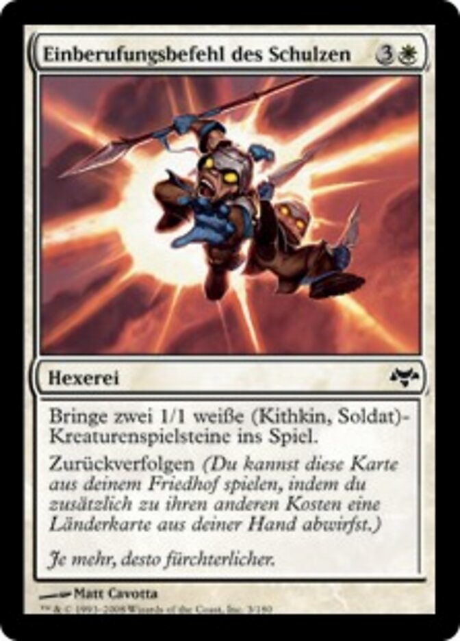 Einberufungsbefehl des Schulzen