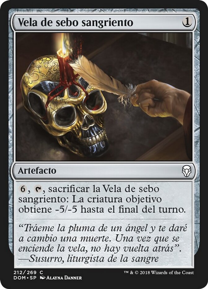Vela de sebo sangriento