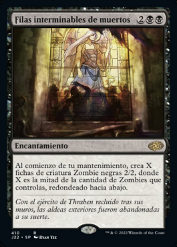 Filas interminables de muertos