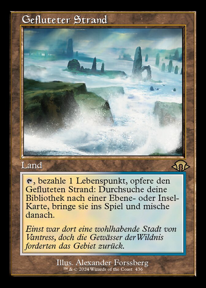 Gefluteter Strand