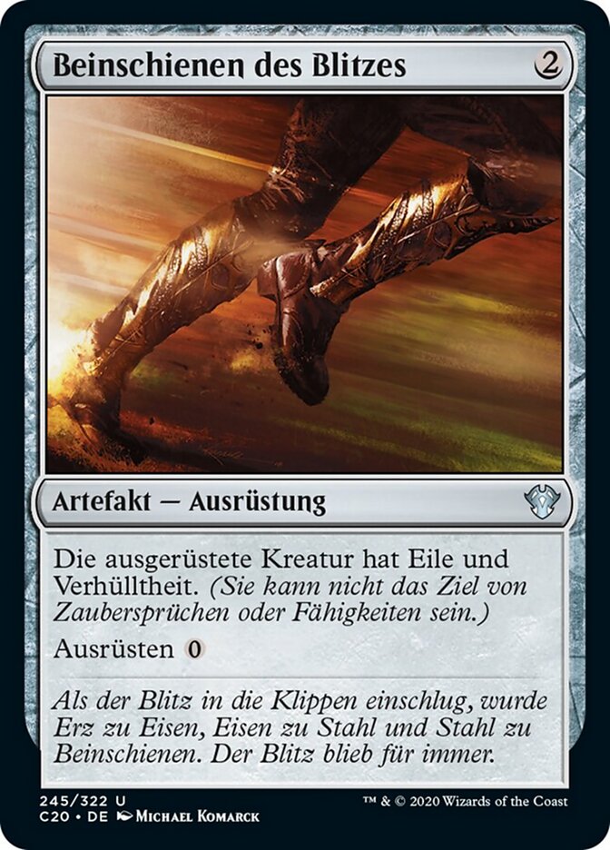 Beinschienen des Blitzes