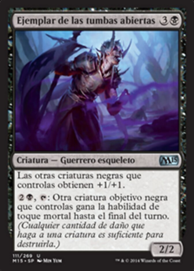 Ejemplar de las tumbas abiertas