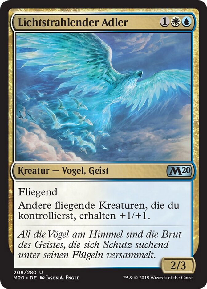 Lichtstrahlender Adler