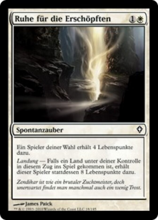 Ruhe für die Erschöpften