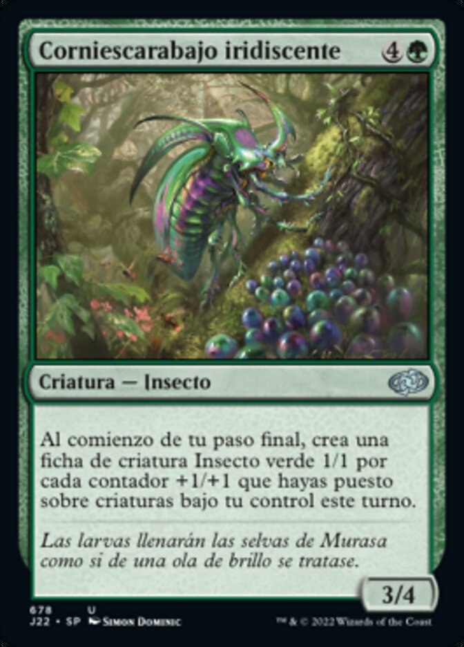 Corniescarabajo iridiscente
