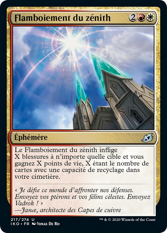Flamboiement du zénith