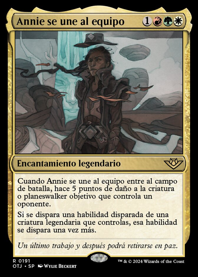 Annie se une al equipo