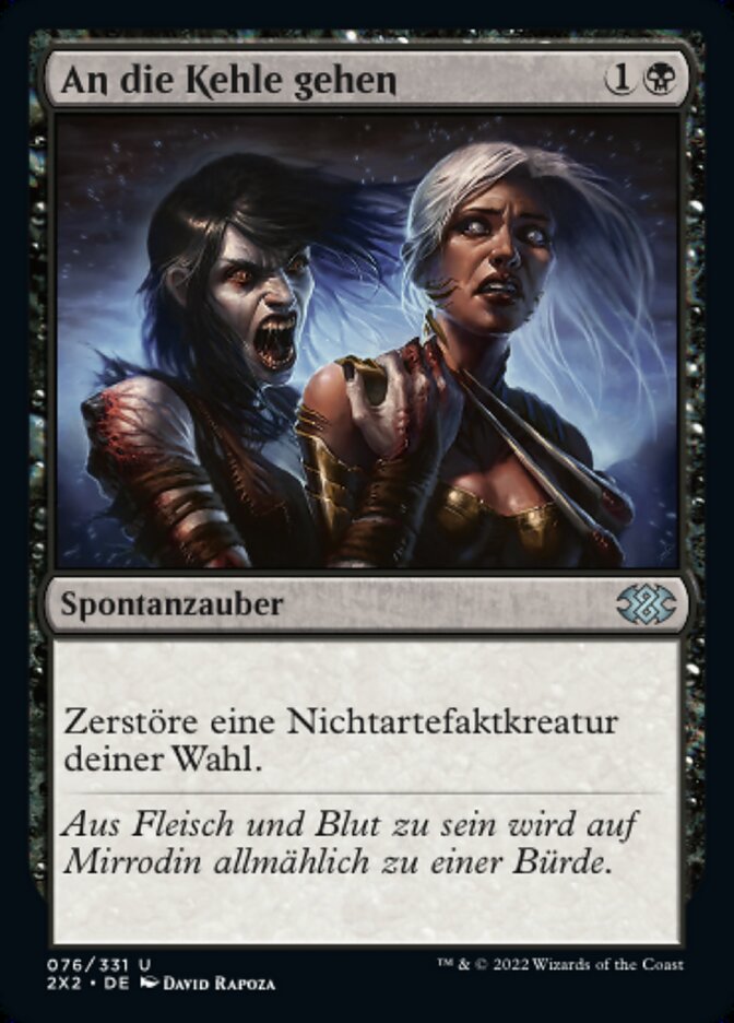 An die Kehle gehen