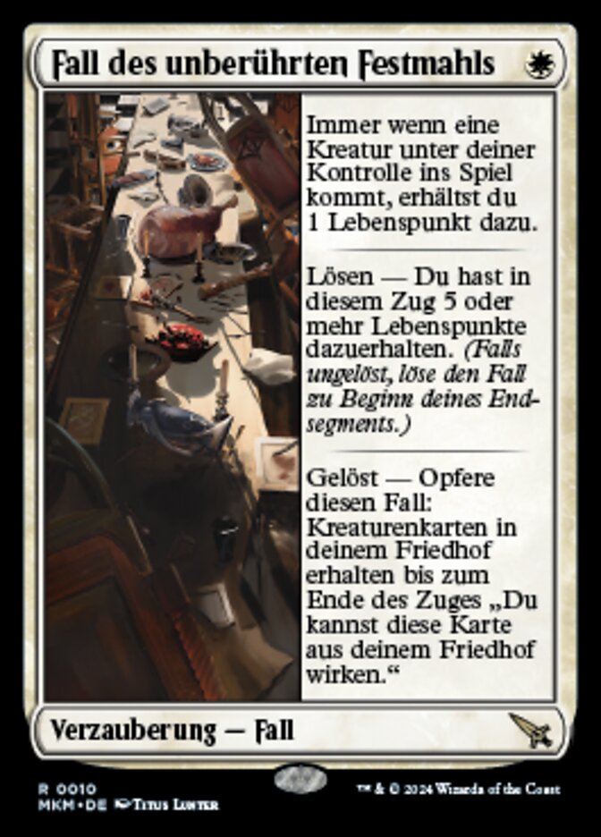 Fall des unberührten Festmahls