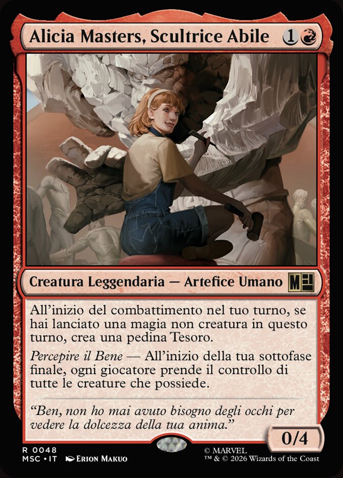 Alicia Masters, Scultrice Abile