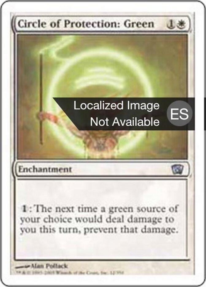 Círculo de protección: verde