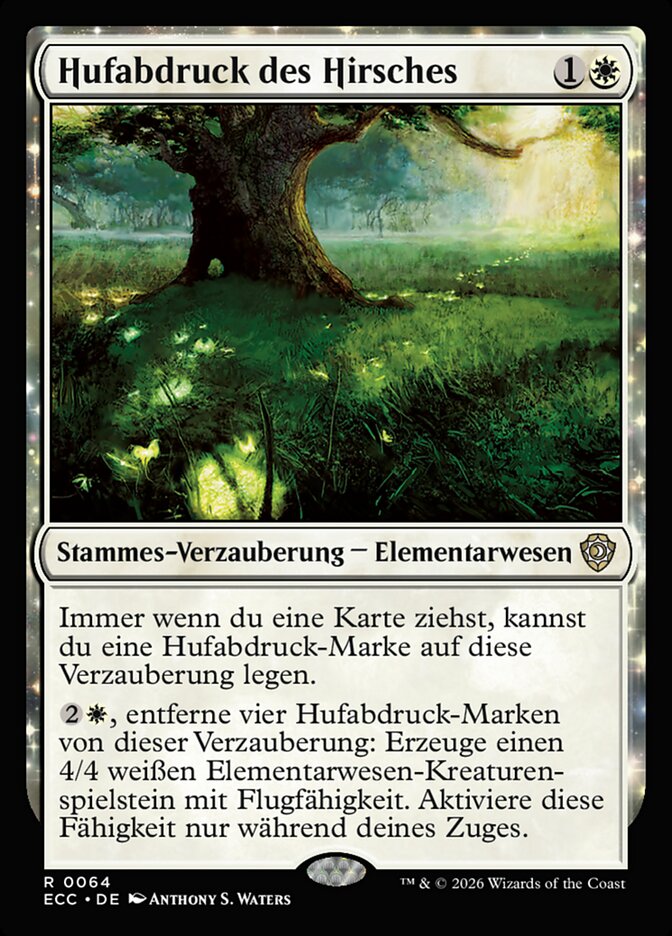 Hufabdruck des Hirsches